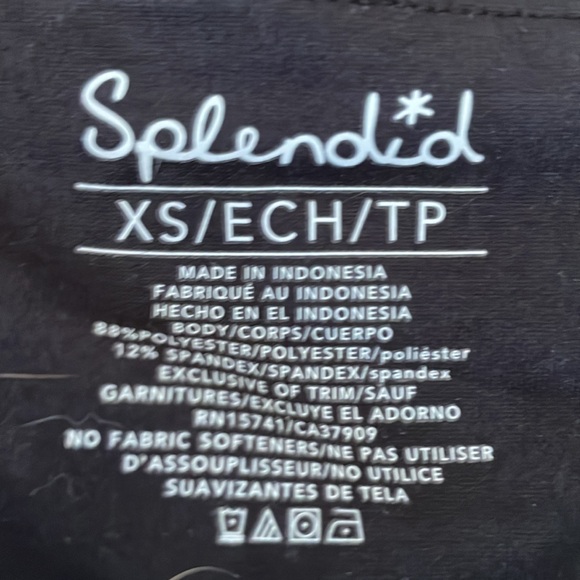 Splendid Black Leggings Double Side Stripe - Picture 5 of 11